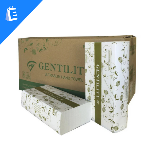 GENTILITY Interleaved Hand Towel Half Cut 23cm x 12cm