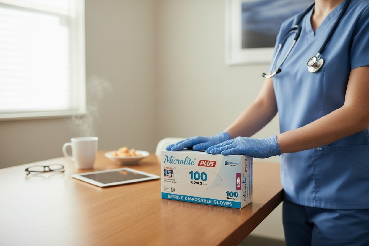 Microlite® Nitrile Disposable Gloves - Wholesale Carton - Medical & Food Safe - 10 Boxes (1,000 Gloves)