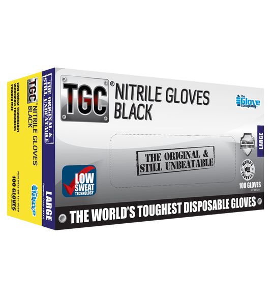 TGC® Black Nitrile Disposable Gloves