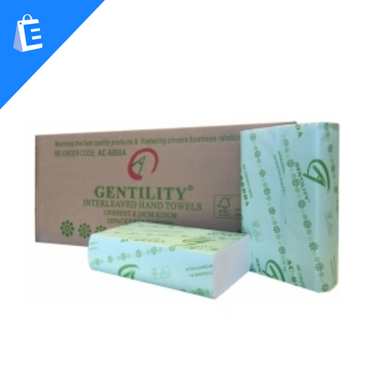 GENTILITY Hand Towel Green 120s 1ply 19cm x 25cm