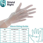 HandiCare Clear Disposable Vinyl Powder Free Gloves 100 Pack