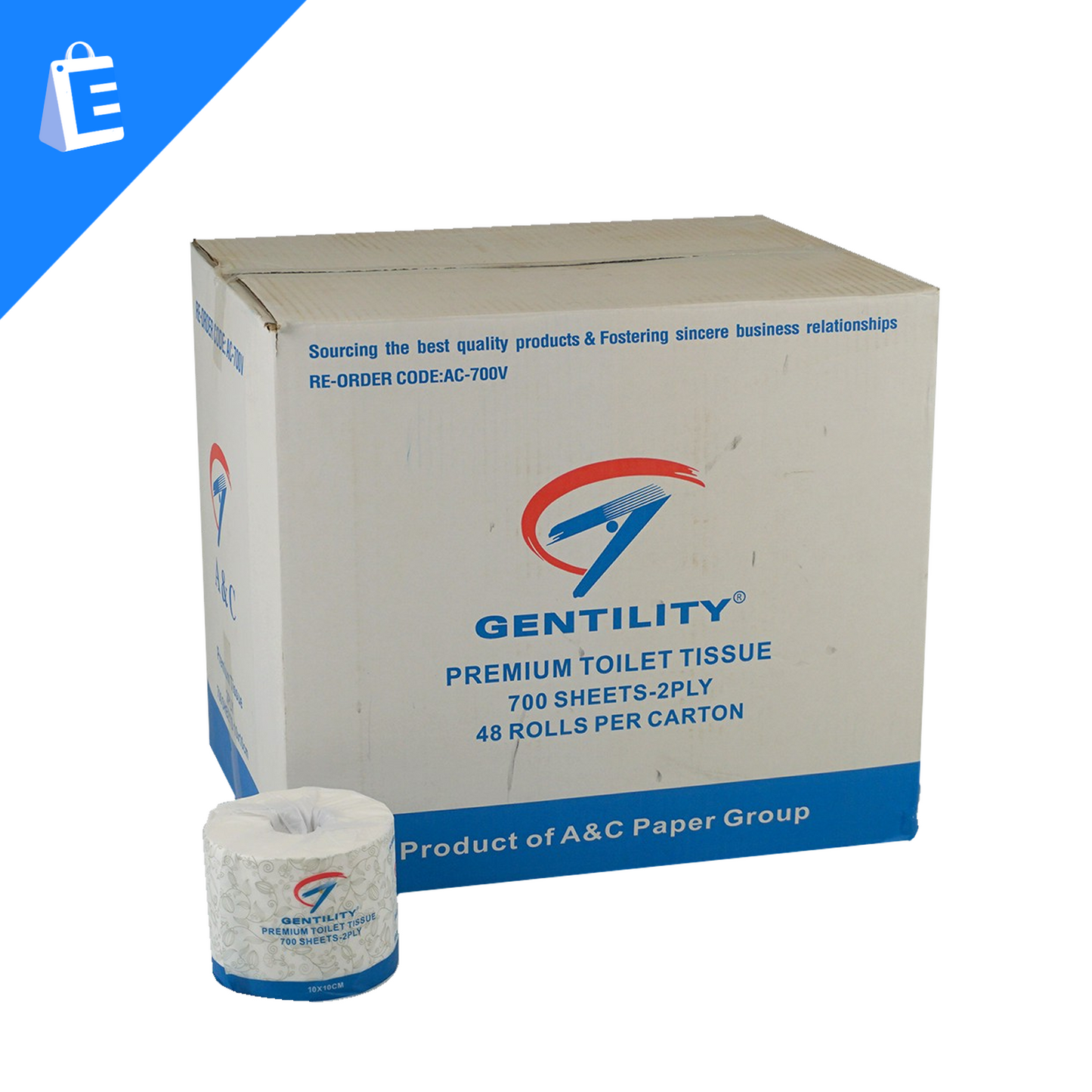 GENTILITY Toilet Paper 700 Sheets 2ply x 48 Rolls