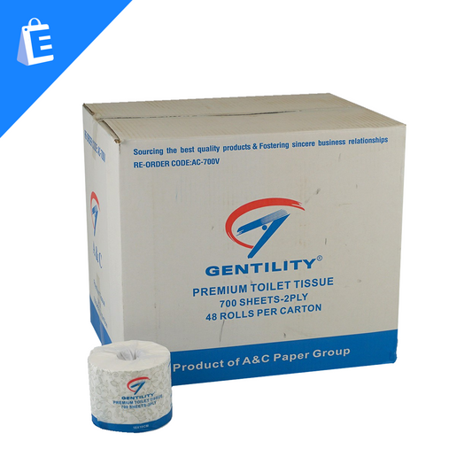GENTILITY Toilet Paper 700 Sheets 2ply x 48 Rolls