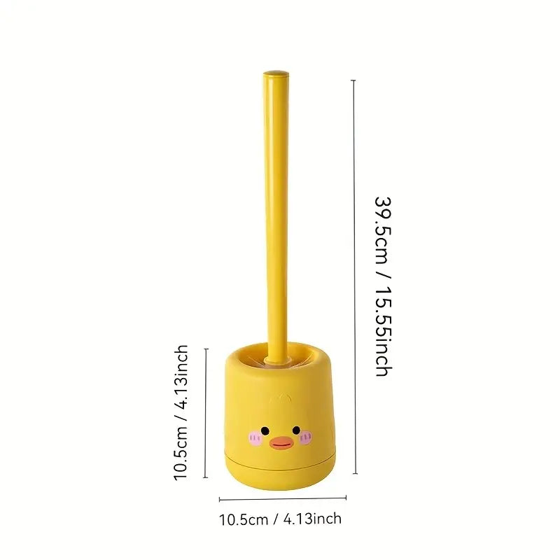 Cute Duck-Shaped Toilet Brush with Hanging Stand