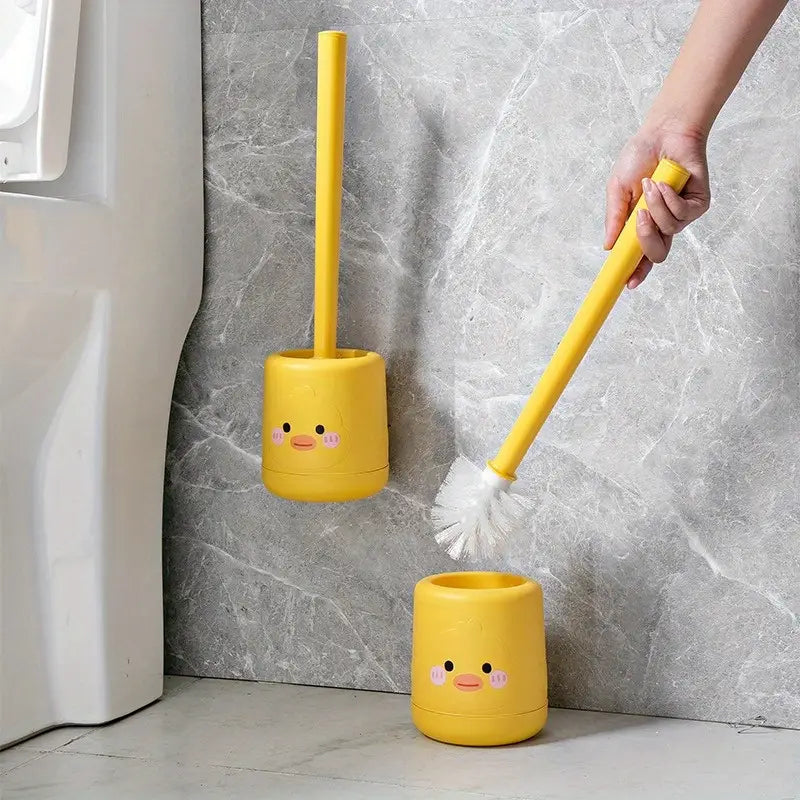 Cute Duck-Shaped Toilet Brush with Hanging Stand