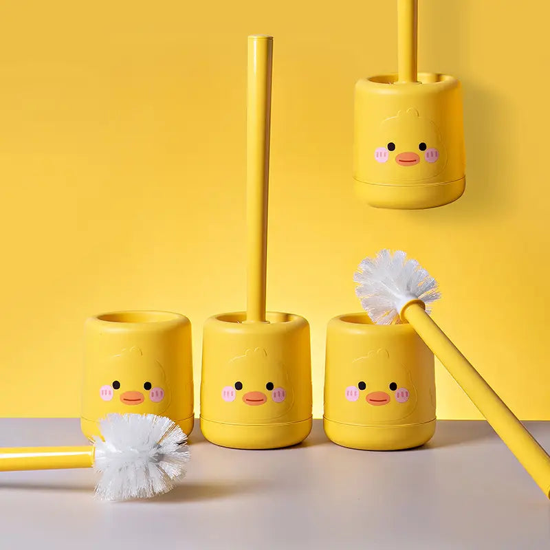 Cute Duck-Shaped Toilet Brush with Hanging Stand