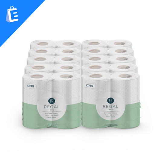 REGAL 2 Ply Kitchen Towel 60 Sheet Rolls x20