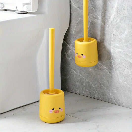 Cute Duck-Shaped Toilet Brush with Hanging Stand