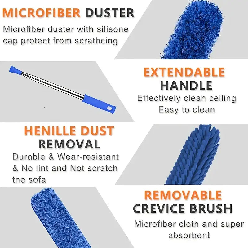 Telescopic Cleaning Duster Brush Bundle Set