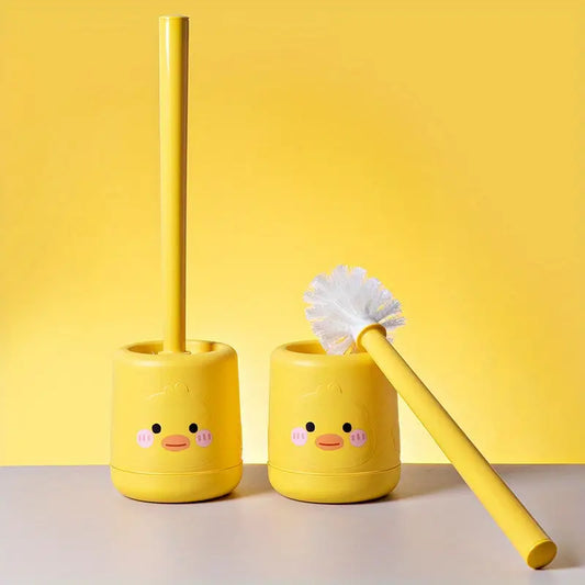 Cute Duck-Shaped Toilet Brush with Hanging Stand