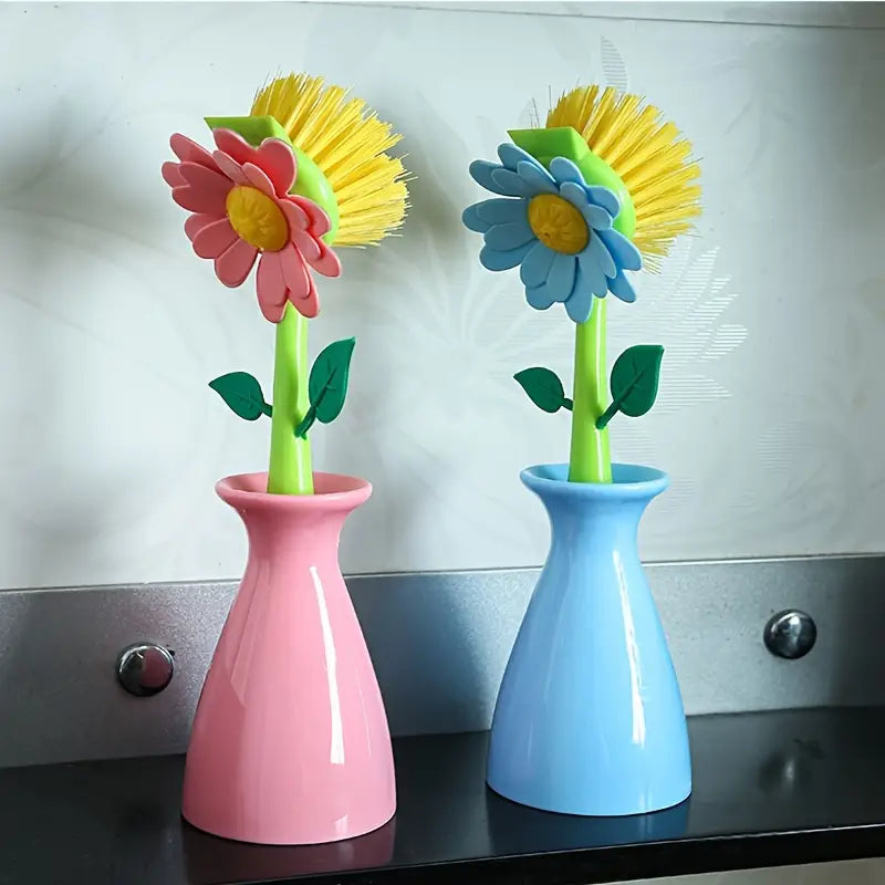 Multi-Functional Flower Long Handle Cleaning Brush