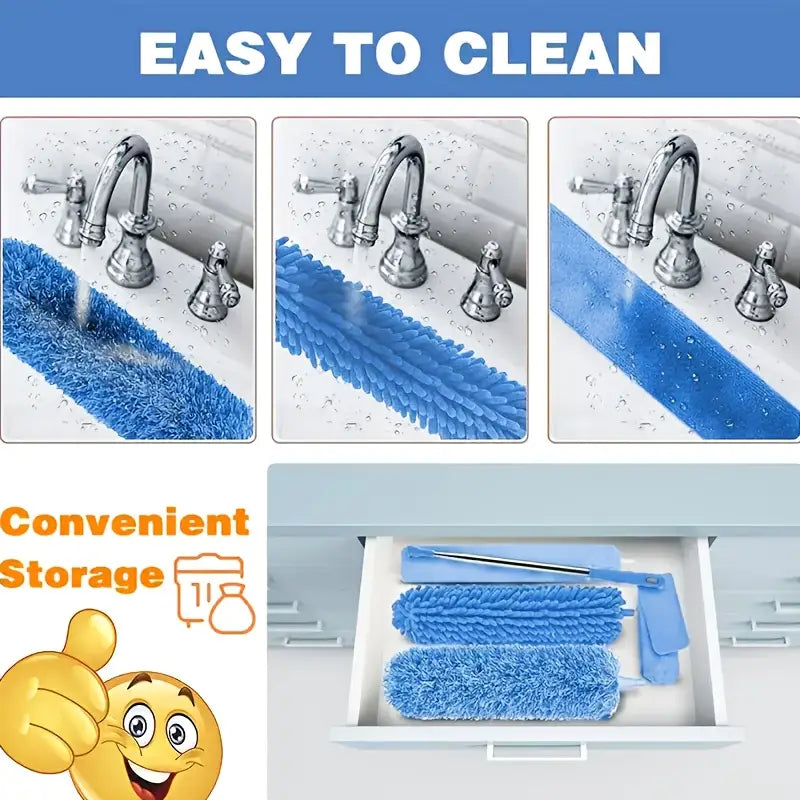 Telescopic Cleaning Duster Brush Bundle Set