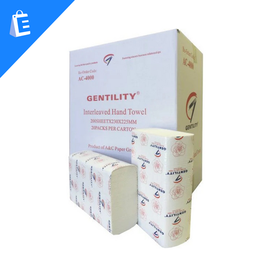GENTILITY Interleaved Hand Towels 1ply 23cm x 23cm