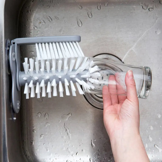Multifunctional Sink-Mounted Cup Scrubber