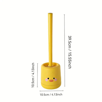 Cute Duck-Shaped Toilet Brush with Hanging Stand