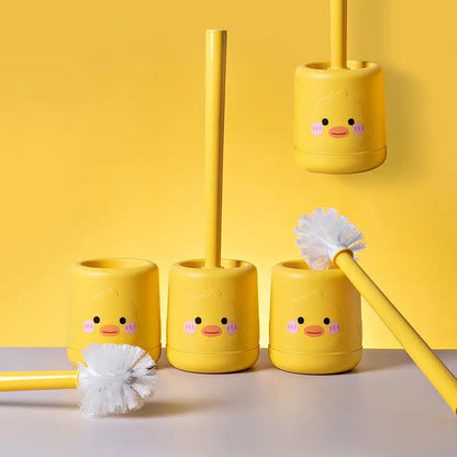 Cute Duck-Shaped Toilet Brush with Hanging Stand