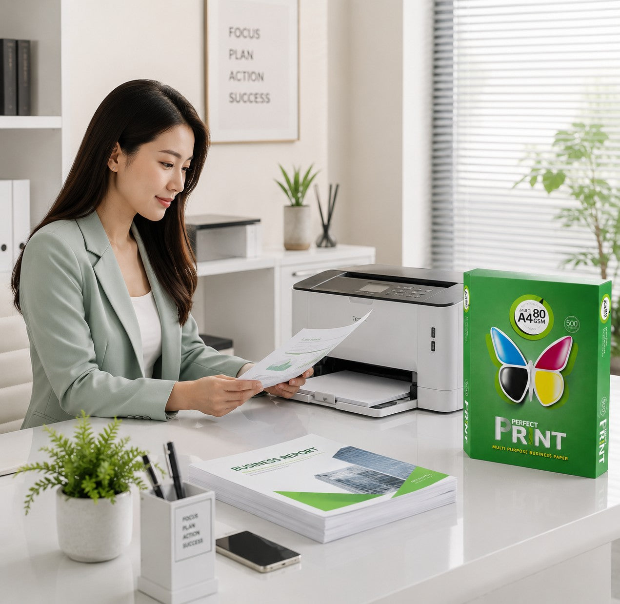 Perfect Print A4 Copy Paper 80 GSM 1 Box (5 X 500 Sheets)