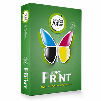 Perfect Print A4 Copy Paper 80 GSM 1 Box (5 X 500 Sheets)