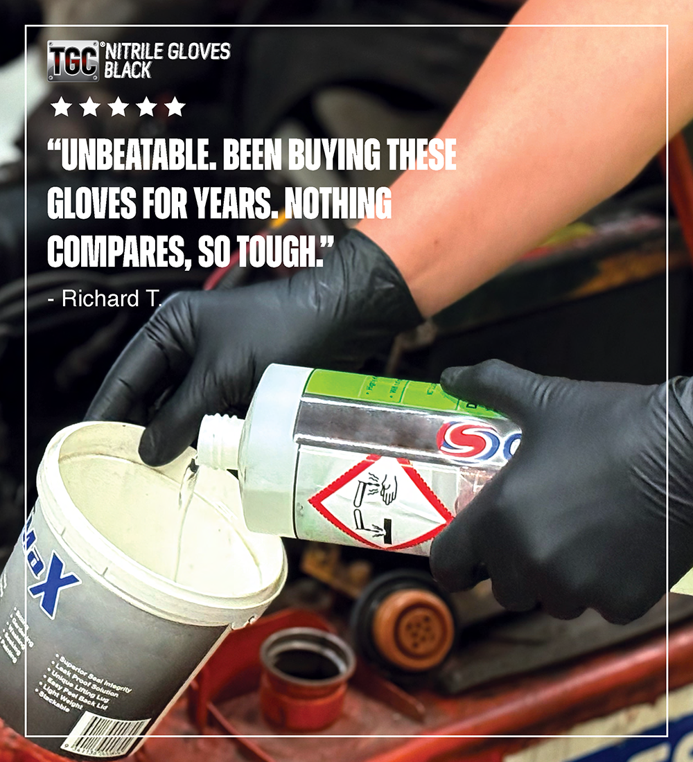 TGC® Black Nitrile Disposable Gloves - Heavy Duty - 3 Box Value Bundle (300 Gloves)