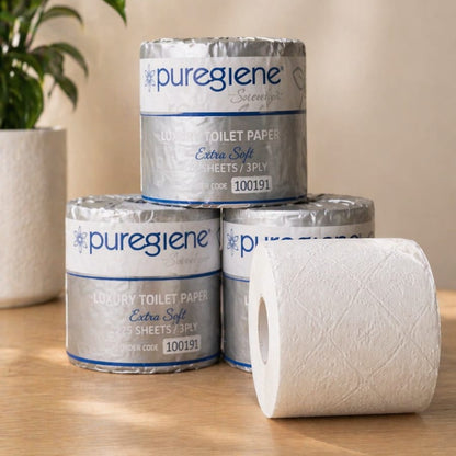 Puregiene® Sovereign Luxury Toilet Tissue — 3 Ply, 225 Sheet, Carton of 48