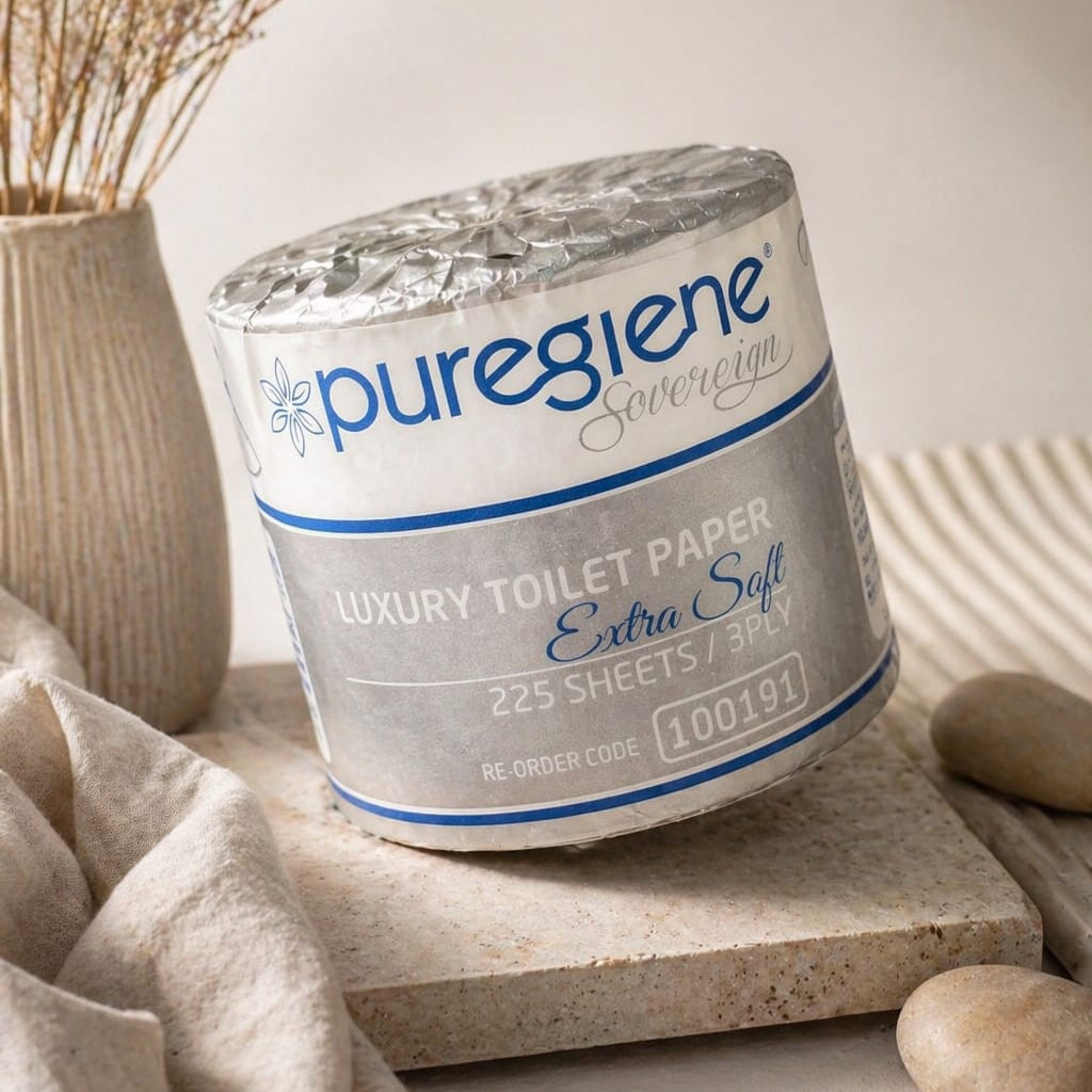 Puregiene® Sovereign Luxury Toilet Tissue — 3 Ply, 225 Sheet, Carton of 48