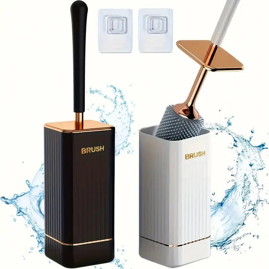 Fashionable silicone toilet brush set