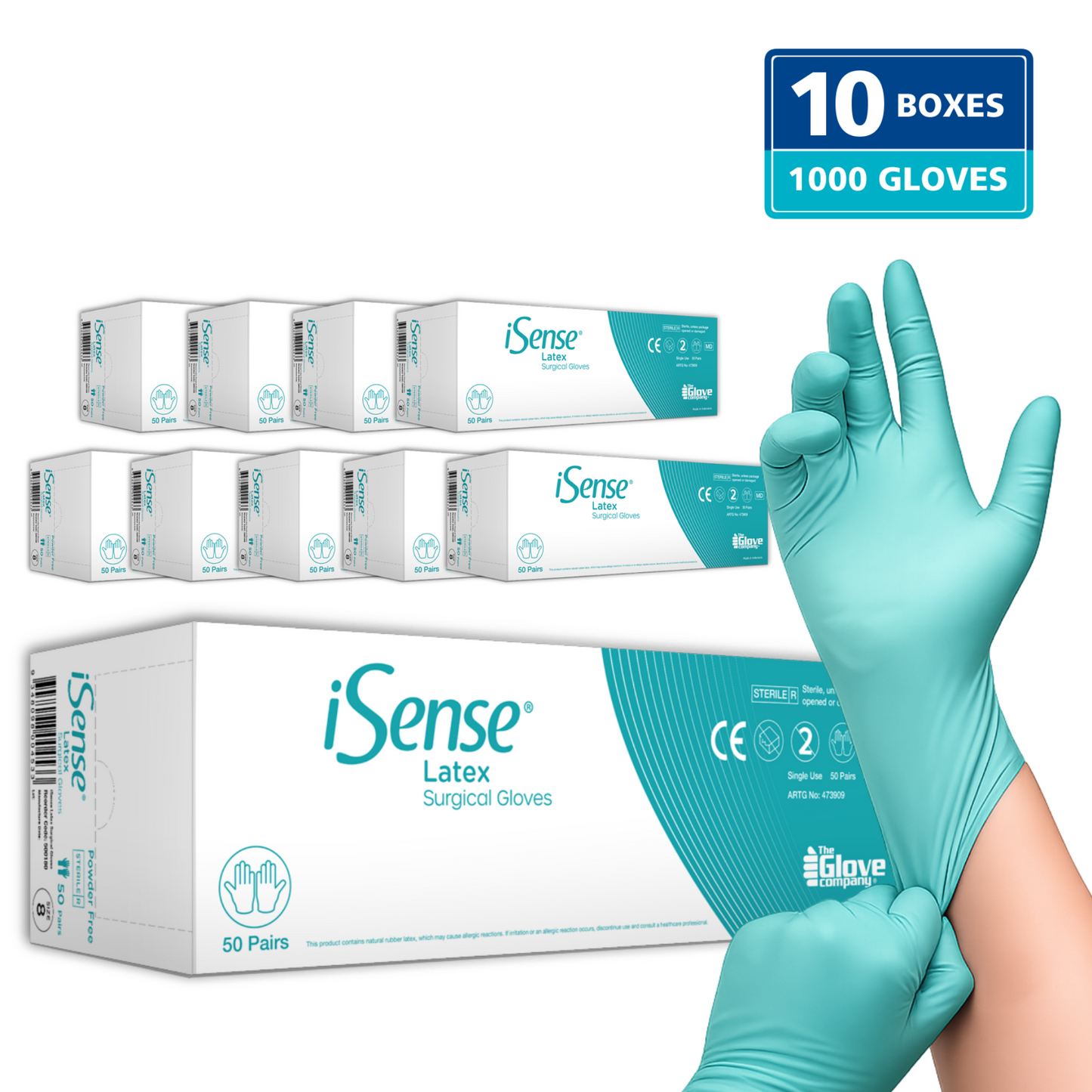 iSense® Sterile Latex Surgical Gloves - Wholesale Surgical Carton