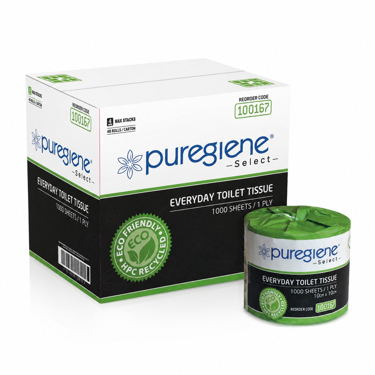 Puregiene® Toilet Tissue Select — 2 Ply, 250 Sheet, Carton of 48